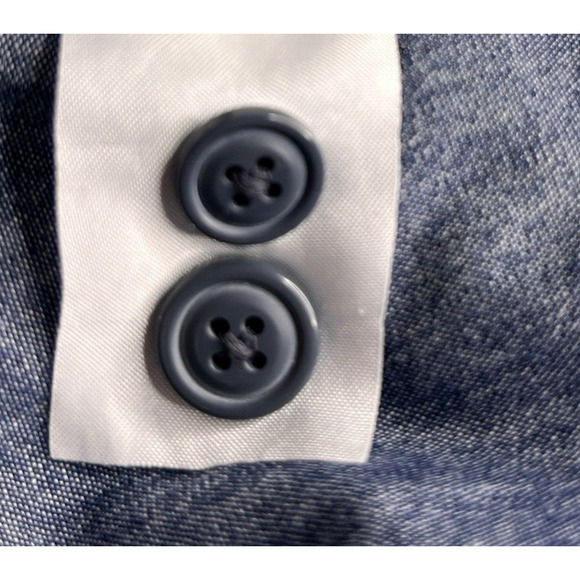 J Crew 484 Stretch Pants Men 34 (34x31) Chino Preppy Blue Chambray Office Casual - Picture 8 of 10